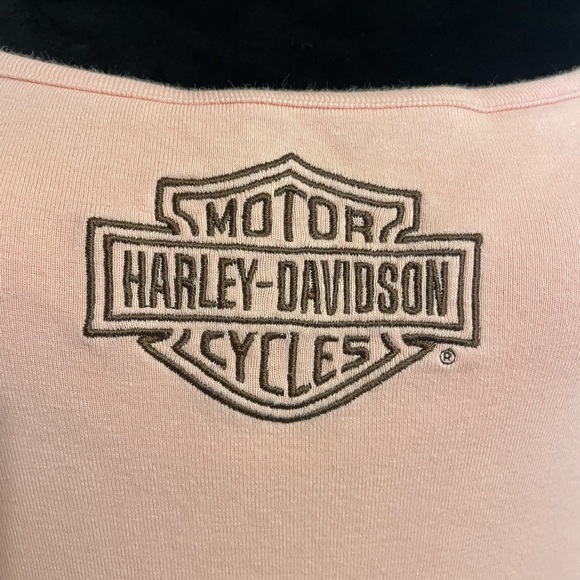 Harley Davidson Pink Embroidered Tank Top Size XL - Picture 4 of 11